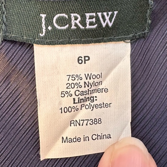 J CREW | Black Cashmere Blend Skirt - Size Petite 6 - Picture 4 of 4